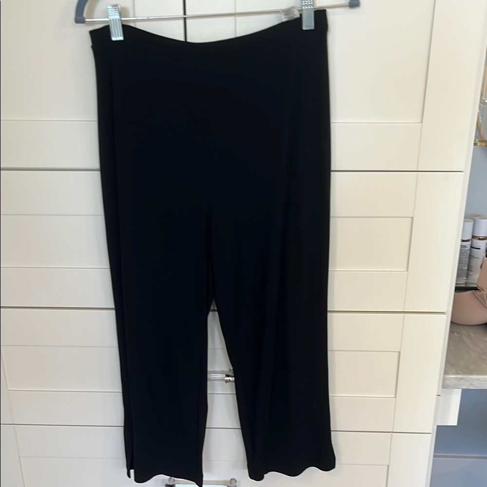 Petite Sophisticate Black Wide Leg Pants